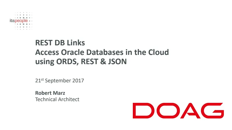 Slides preview: Database Links 2.0