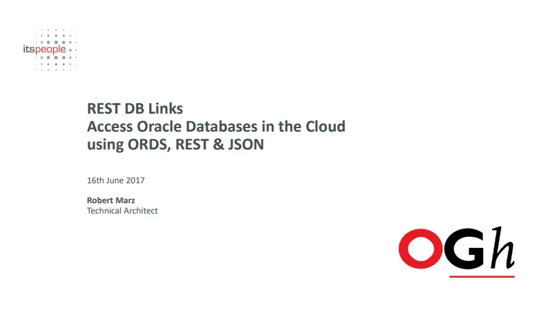 Slides preview: Database Links 2.0