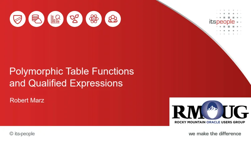 Slides preview: Polymorphic Tablefunctions & Qualified Expressions