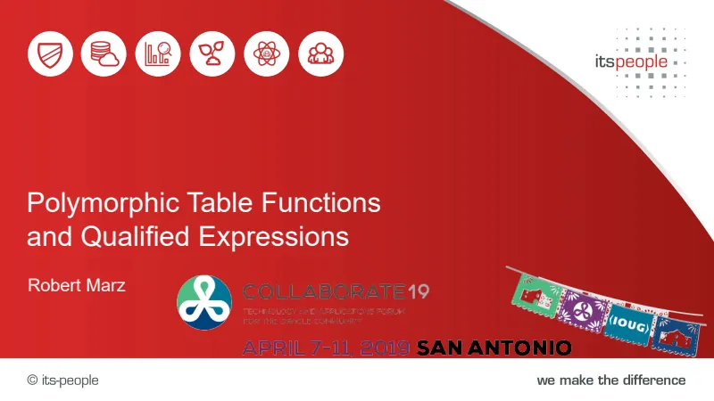 Slides preview: Polymorphic Tablefunctions & Qualified Expressions