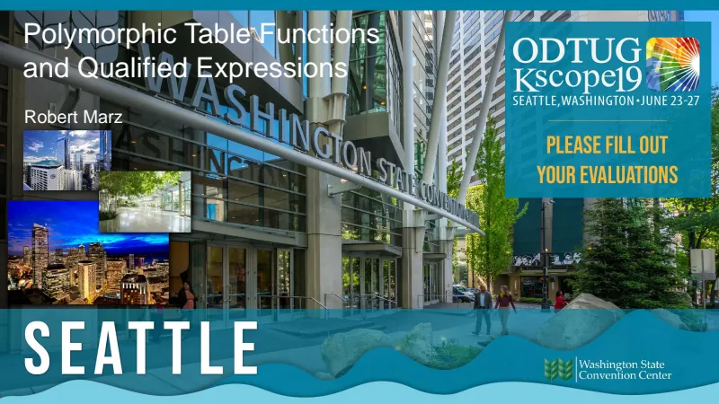 Slides preview: Polymorphic Table Functions and Qualified Expressions